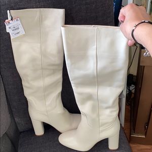 Zara leather boots size us 7.5